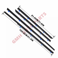 Juego de 4 Burletes Selladores de Moldura de Ventana para Honda Civic 2012 2013 2014 2015, Tira de Sello de Puerta Exterior en Negro