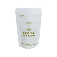 Sachets Doypack Personnalisés Noirs et Blancs en Aluminium Refermables avec Fermeture Éclair Thermoscellable pour Emballage Alimentaire (Café, Thé)