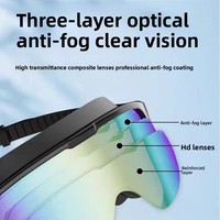 Gafas de natación antiniebla HD para adultos, gafas de protección UV de silicona con marco grande, gafas de natación galvanizadas
