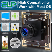 Módulo de Cámara USB con Lente Ojo de Pez ELP de 16MP, IMX298, Gran Angular, Industrial, 4K, Mini Webcam para Raspberry Pi y Computadora