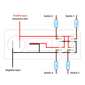 Nuevo Panel de Interruptores Basculantes de 4 Canales 12V 24V para Barcos, Panel de Interruptores Automotriz Marino para Coches, Camiones, Barcos, ATV, UTV, SUV, Material ABS - Product Image 3