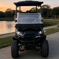 Voiturette de golf électrique tout-terrain 72V au lithium, 4 places, surélevée et personnalisée, homologuée pour la route, pour terrains de golf et complexes hôteliers