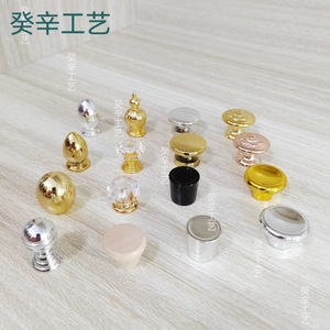 Diamond Acrylic <b>Gold</b> Drawer <b>Knob</b> M4 Thread 1.9cm Width 1.8cm Height Modern Design - Product Image 2
