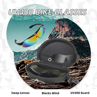 Vente en gros de lunettes de soleil de cyclisme et de moto lunettes de sport polarisées 5/6 verres interchangeables vélo extérieur coupe-vent ski décontracté