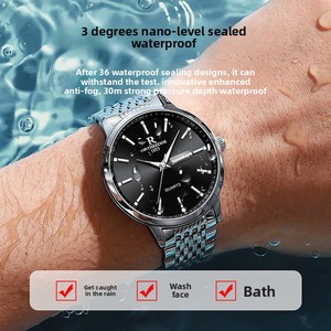 Reloj Minimalista para Hombre, Estilo Estudiantil, Esfera de 42 mm, Grosor de Caja de 10 mm, Acero Inoxidable, Resistente al Agua 30M, Movimiento de Cuarzo, Luminoso - Product Image 5