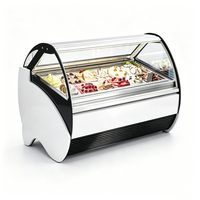 Congélateur commercial pour la présentation de gelato, congélateur à crème glacée pour gelateria