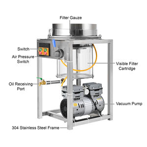 Máquina portátil de filtro de aceite al vacío de acero inoxidable para purificar aceite de girasol, colza, maíz, sésamo, cacahuete, coco y soja - Product Image 6