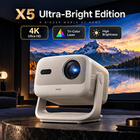 Projecteur JMGO X5 Ultra Lumineux 1080P 1800 Lumens Zoom Optique HDR10 MEMC Gimbal 360° pour Salon Chambre Films Jeux
