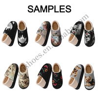 Claquettes en fourrure personnalisées pour hommes, pantoufles d'intérieur personnalisées avec logo imprimé pour hommes, pantoufles personnalisées avec logo et semelle intérieure en coton