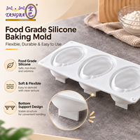 Moule en silicone 3D en forme d'amande Tangba pour mousse, gâteau, chocolat, dessert, outil de pâtisserie professionnel de qualité alimentaire personnalisable