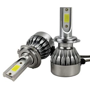 ไฟหน้ารถยนต์ LED รุ่นใหม่ปี 2022 ดีไซน์ OEM กำลังสูง 72W สีเงิน อะลูมิเนียม H1 H3 H7 H8 H9 H11 แสงต่ำ COB ไม่มีพัดลม C6 สำหรับระบบไฟส่องสว่างรถยนต์ - Product Image 3