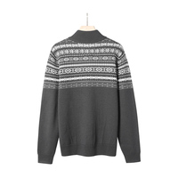 Pull en tricot d'hiver pour homme OEM, personnalisé, à manches longues, avec logo brodé, sweat-shirt tricoté, pull à col zippé