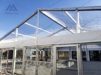 Grande tente claire transparente extérieure de luxe de chapiteau de mariage 20x30M 20x40M pour l'événement de partie