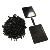 Gránulos Negros de PC+ABS Resistentes al Fuego V0, Resina de Aleación de Alto Impacto para Adaptadores de Corriente y Carcasas de Baterías