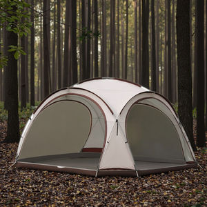 Tingkatkan kanopi tabir surya bulat untuk berkemah 6-10 orang, kanopi kubah hitam dengan ekor tenda kain Oxford luar ruangan besar - Product Image 5