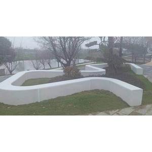 Banc-jardinière translucide en béton sur mesure, transmettant la lumière, pour aménagement paysager, parc et jardin - Product Image 5