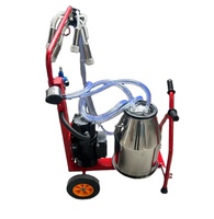 SS 304 25 L seau/réservoir grappe chèvre et vache portable électrique pompe à vide sans huile machine à traire unique