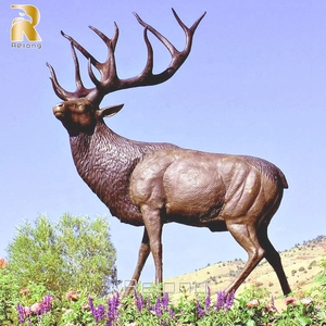 Decoración de jardín Metal Animal Escultura Skyfall <span class=keywords><strong>Película</strong></span> Bronce Ciervo Estatua - Product Image 5
