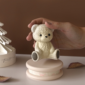 Nuove Idee Fai da Te Eco-Friendly Aromaterapia <span class=keywords><strong>Orsetto</strong></span> Volpe Seduta Lupo Animale Succulente Fiore Candela Stampo in Silicone Strumenti per Torte - Product Image 2