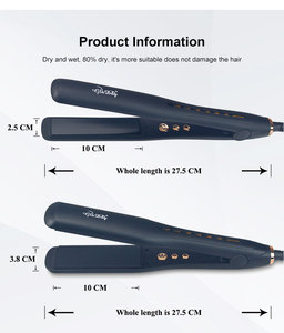 Nhà máy trực tiếp <span class=keywords><strong>1</strong></span>.5 inch tóc ép tóc | 230 ° C Nanotitanium phẳng sắt | 2-trong-<span class=keywords><strong>1</strong></span> thẳng & curl, đen - Product Image 4