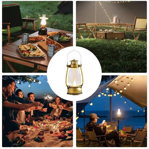 Mini lanterne en plastique Style rétro <span class=keywords><strong>LED</strong></span> lumière chaude sans flamme petite lumière maison fête Camping Festival décoration ornement <span class=keywords><strong>LED</strong></span> bougie - Product Image 5
