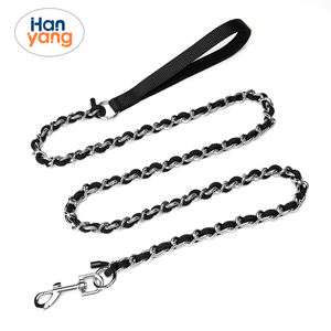 HanYang OEM-Correa de metal a prueba de masticación personalizada, correa de perro antimordedura con cómodo mango acolchado suave para perros medianos y grandes - Product Image 1