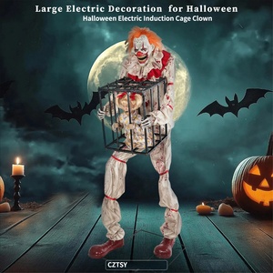 Joker <span class=keywords><strong>Animado</strong></span> Oscilante, Accesorio <span class=keywords><strong>de</strong></span> Halloween, Jaula Luminosa Eléctrica Grande, Decoración <span class=keywords><strong>de</strong></span> Terror para Festival <span class=keywords><strong>de</strong></span> Fantasmas - Product Image 1