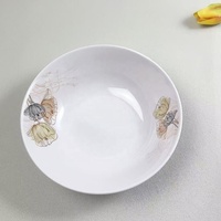 Bol à soupe à salade en mélamine nordique moderne de 8 pouces fleur jetable pour la fête de camping bols à céréales polis de Noël promotionnels