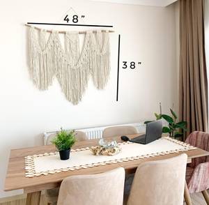 Decoración Bohemia Extra Grande, Colgante de Pared Tejido, Mural Ramé, Regalo de Inauguración, Cabecero - Product Image 3