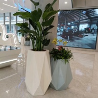 Vente en gros Jardinières nordiques en fibre de verre Pots de fleurs pour centre d'affaires sur pied au design spécial pour la maison et le jardin