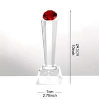 Trophée personnalisé en cristal de diamant gravé au laser, fait main, étanche, élégant, transparent et noir, avec logo personnalisé pour