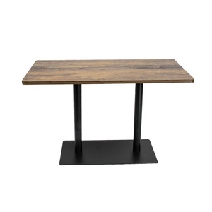 (SP-RT163) de style Antique de <span class=keywords><strong>haute</strong></span> qualité en métal de forme carrée jambe restaurant tables en <span class=keywords><strong>bois</strong></span> massif <span class=keywords><strong>table</strong></span> de restaurant - Product Image 3