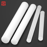 Barre ronde en fluoropolymère ETFE vierge MOLAN, 30 mm, 40 mm, blanche, pour machines industrielles de découpe, usine de Dongguan