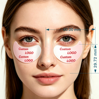 Patchs de gel pour les yeux imprimés avec logo personnalisé Patchs hydrogel pour les yeux pour peau sèche Rides Cernes Soins de
