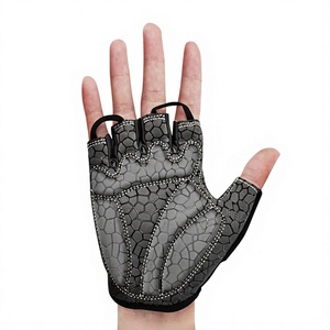 High Quality Customizable Half <b>Finger</b> Fitness Gloves Unisex PU Leather Breathable Non Slip Adjustable Wrist <b>Strap</b> Gym Training - Product Image 5