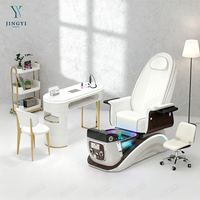 Fauteuil de manucure et pédicure de luxe moderne inclinable pour salon de beauté, avec fonction spa pour les pieds et station de pédicure électrique