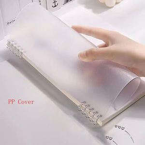 Pastel Translucent <b>Binder</b> <b>Notebook</b> Customizable Logo Detachable Loose-Leaf Paper School Office Daily Use Stationery - Product Image 3