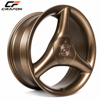 Jantes forgées monobloc CF FIT pour berline allemande classique 5x112 66.6 PCD W124 W201, à déport profond, bronze, neuves et sur mesure