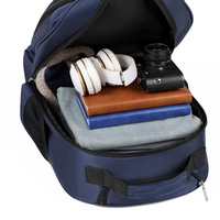 Sac à dos à roulettes Oxford imperméable OEM avec port de chargement USB, multi-compartiments, pour ordinateur portable, idéal pour les voyages