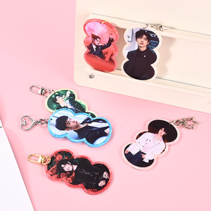 Qi Tian Acrylic <b>Keychain</b> Custom Celebrity <b>Photo</b> Pendant Personal Gift Backpack Accessory - Product Image 2