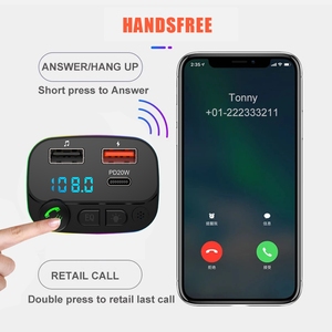 Xách tay không dây xe <span class=keywords><strong>FM</strong></span> <span class=keywords><strong>Transmitter</strong></span> P3 MP3 máy nghe nhạc nhanh chóng sạc kép <span class=keywords><strong>USB</strong></span> xe sạc bt5.3 đài phát thanh Tuner Stereo Thuốc lá nhẹ hơn - Product Image 5