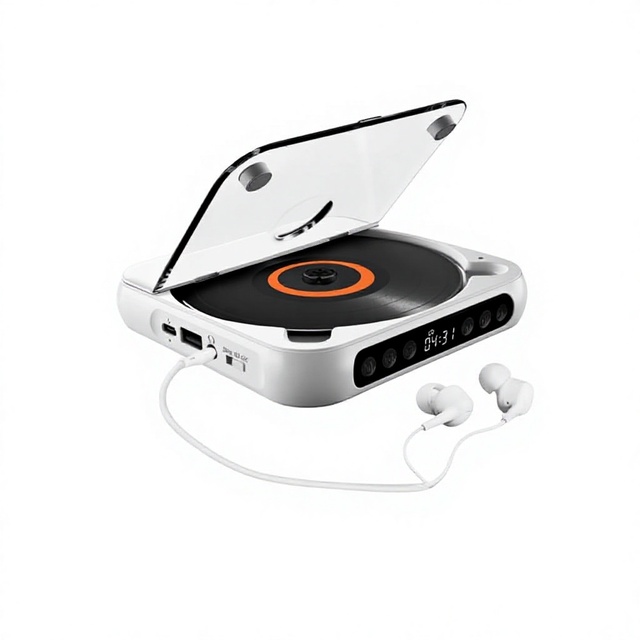 Wholesale High Quality Retro External CD Player with for and 3.5mm Interface Portable Radio