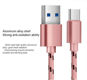 1m 2M 10 feet 3 m loại C sạc cáp 6 màu nylon bện Type-C USB Tipo C sạc dây 10 chân USB-C để USB-C cáp 3 m - Product Image 4