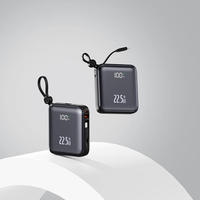 Batterie externe à charge ultra-rapide 22,5 W, écran LED, élégant câble de données Micro USB Type-C, alimentation 20000 mAh