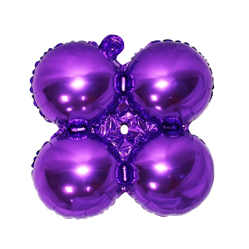 Ad 2022 Новое поступление, четыре фиолетовых шара из алюминиевой фольги, воздушный шар для украшения вечеринки