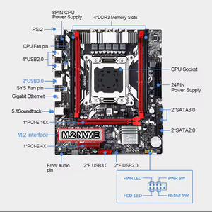 Motherboard LGA2011 X79 mendukung memori <span class=keywords><strong>DDR3</strong></span> dual channel dengan NVME M.2 dan USB <span class=keywords><strong>3</strong></span>.0 antarmuka SATA3.0 LGA 2011 Placa Mae - Product Image 6