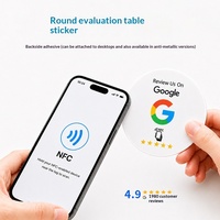 Plaque de bureau personnalisée en acrylique NFC pour avis Google, avec fonction Smart Tap et affichage du lien d'évaluation