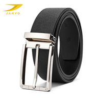 Ceinture en cuir véritable réversible pour homme, personnalisable OEM/ODM, avec boucle rotative en alliage argenté, pour affaires et décontracté, en cuir de vachette