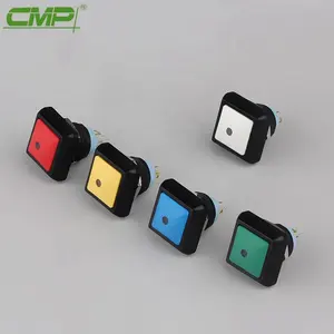 Пластиковый мгновенный прямоугольный кнопочный переключатель с подсветкой CMP 12 мм