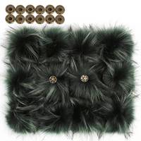 Coloré Élastique Détachable Pompons Faux Boule De Fourrure De Raton Laveur pour Bonnet Chapeaux Pelt Type Tissu pour Vêtements